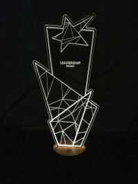 EG17002 / EG17010 Round Base Led Light Star Trophy Awards 