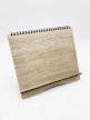 Custom Pages Wooden Calendar  With Handphone Holder - Custom Pages Wooden Calendar  With Handphone Holder