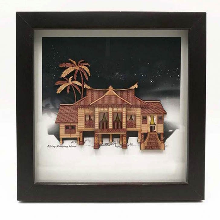 Frame Art - Malaysia Kampung House Front View