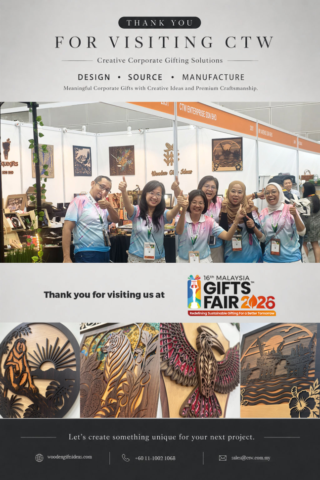 Thank You for Visiting Wooden Gifts Ideas at the 16th Malaysia Gifts Fair 2026