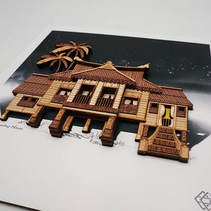 Frame Art - Malaysia Kampung House on Paper