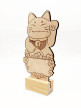 TPW923017 Japanese Fortune Cat Wooden Plaque - TPW923017 Japanese Fortune Cat Wooden Plaque