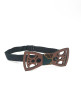 Wooden Bow Tie With Malaysia Batik Element - Wooden Bow Tie With Malaysia Batik Element