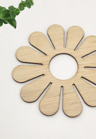 Flower Wood Coaster (119W0019)