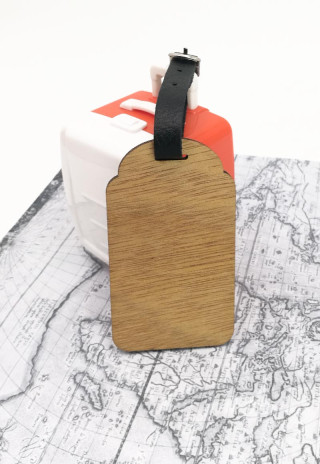 Wooden Luggage Bag Tag 
