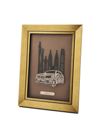 Malaysia Batik Motif Car Premium Frame Art