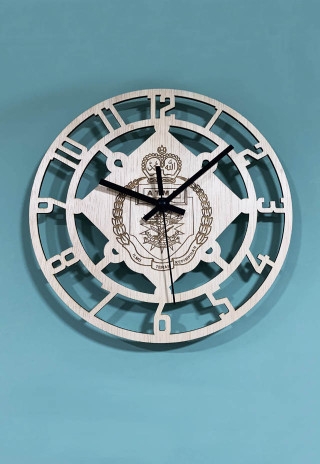 Custom Design Wall Clock With Wooden Material 