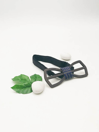Minimalist Songket Wooden Bow Tie 
